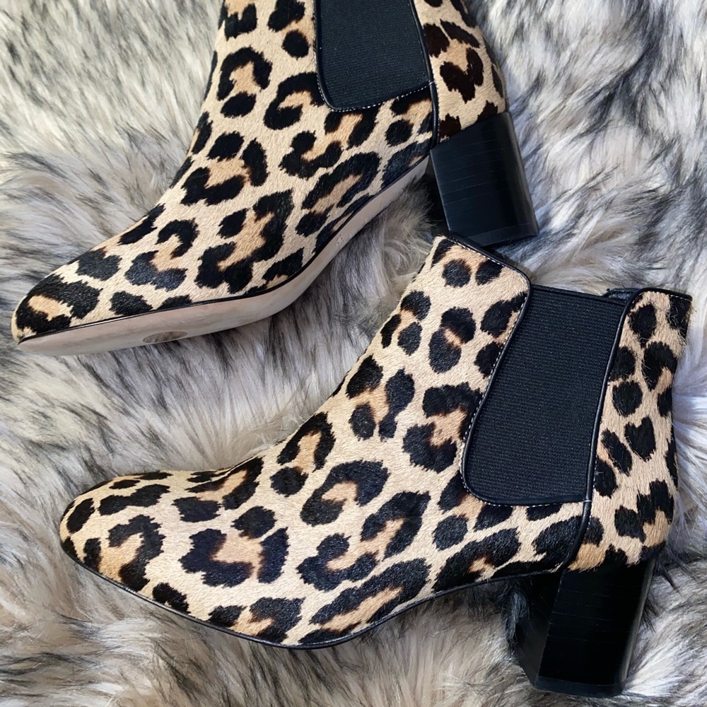 NEW KATE SPADE REAL FUR, LEOPARD PRINT BOOTIES